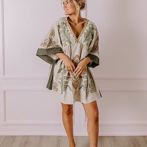 SWEET DUET EMBROIDERED BABYDOLL DRESS